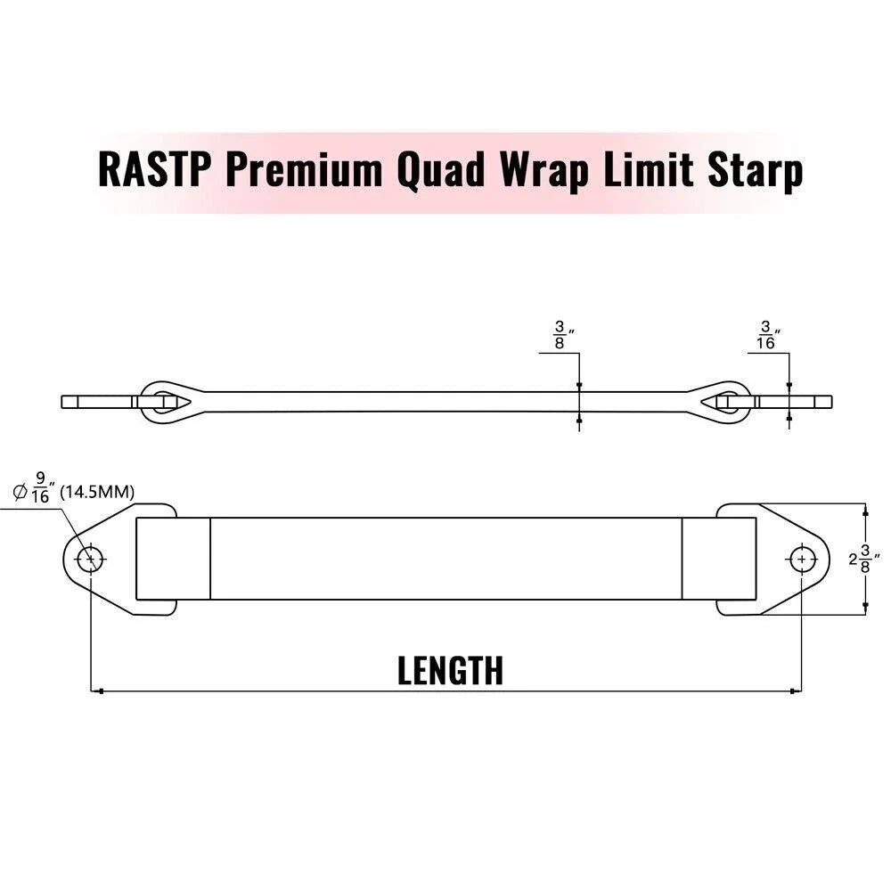 Limit Straps for Hot Racing Shock Suspension Travel (12")