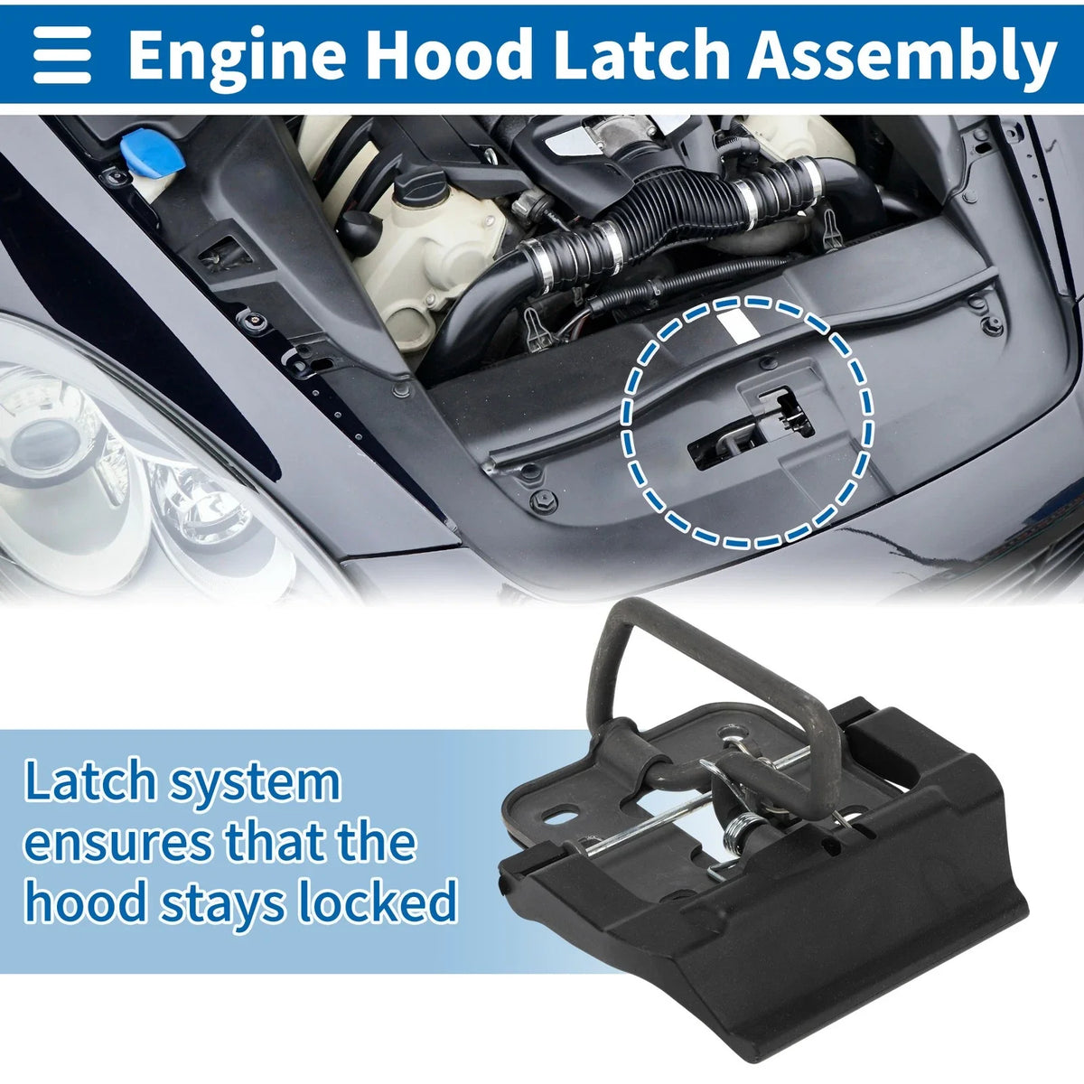 Hood Latch Assembly for Volkswagen Tiguan MK2 (2017–2019) No. 5NG823186A