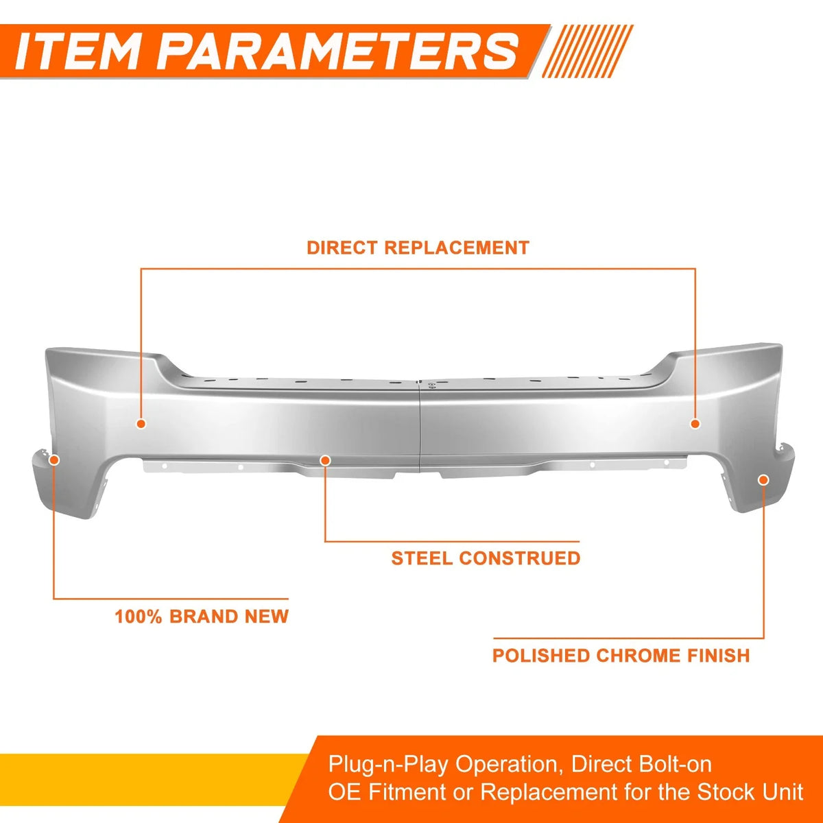 Front Bumper Face Bar for Chevy Silverado 1500 LTD (2019–2022)