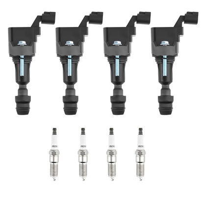 4 Ignition Coils and Spark Plugs Set for Chevrolet Buick Saab 2006-2009