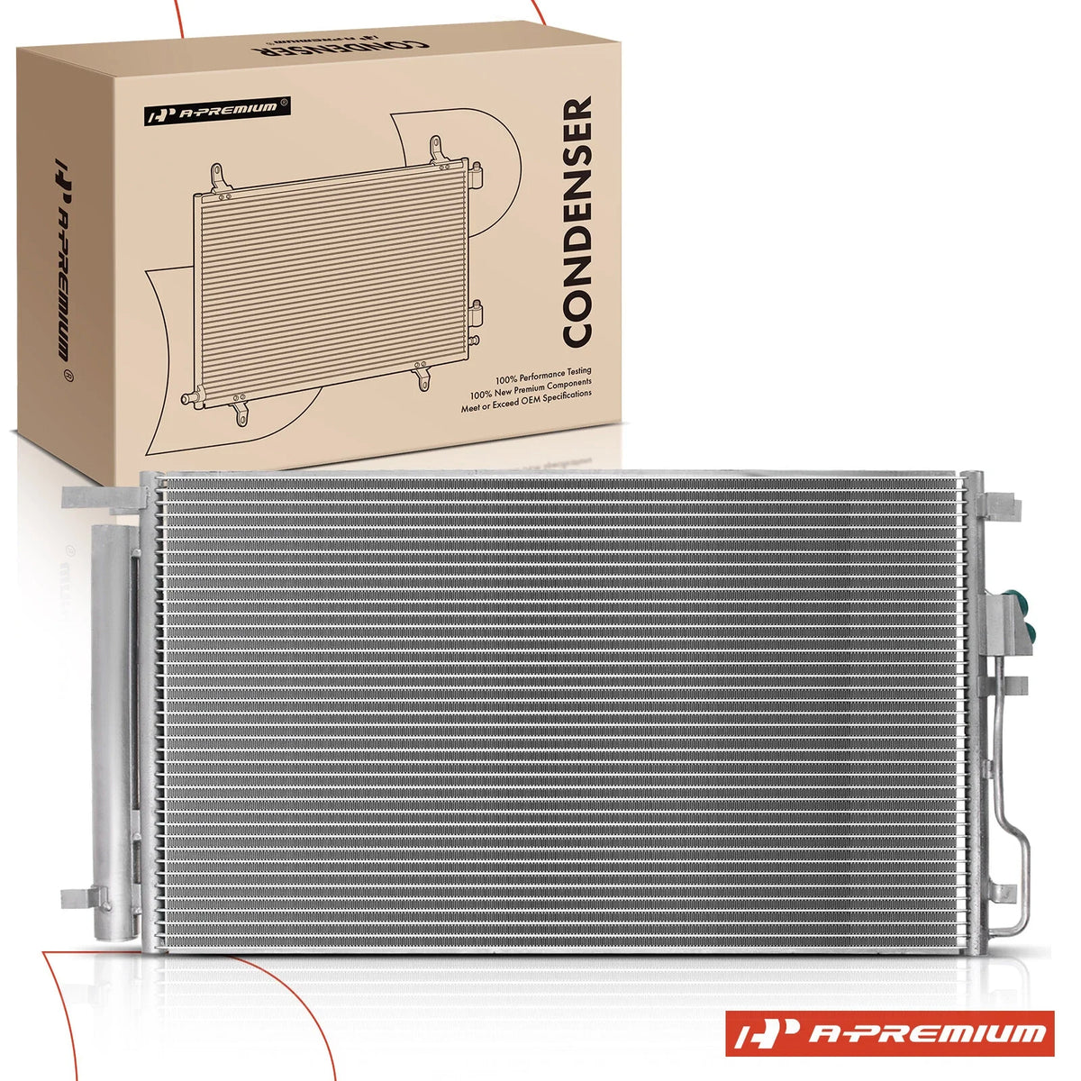 A/C Condenser with Bracket & Receiver Drier for Hyundai Tucson (2016–2018)