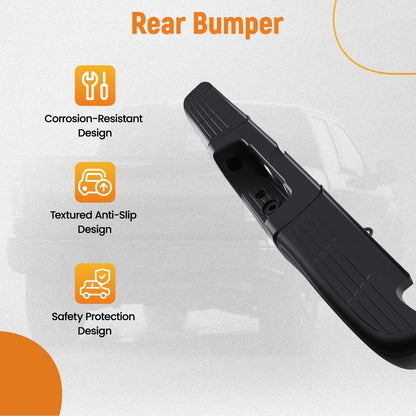 Bolt-On Black Steel Rear Bumper for Toyota Tundra (2000–2006)