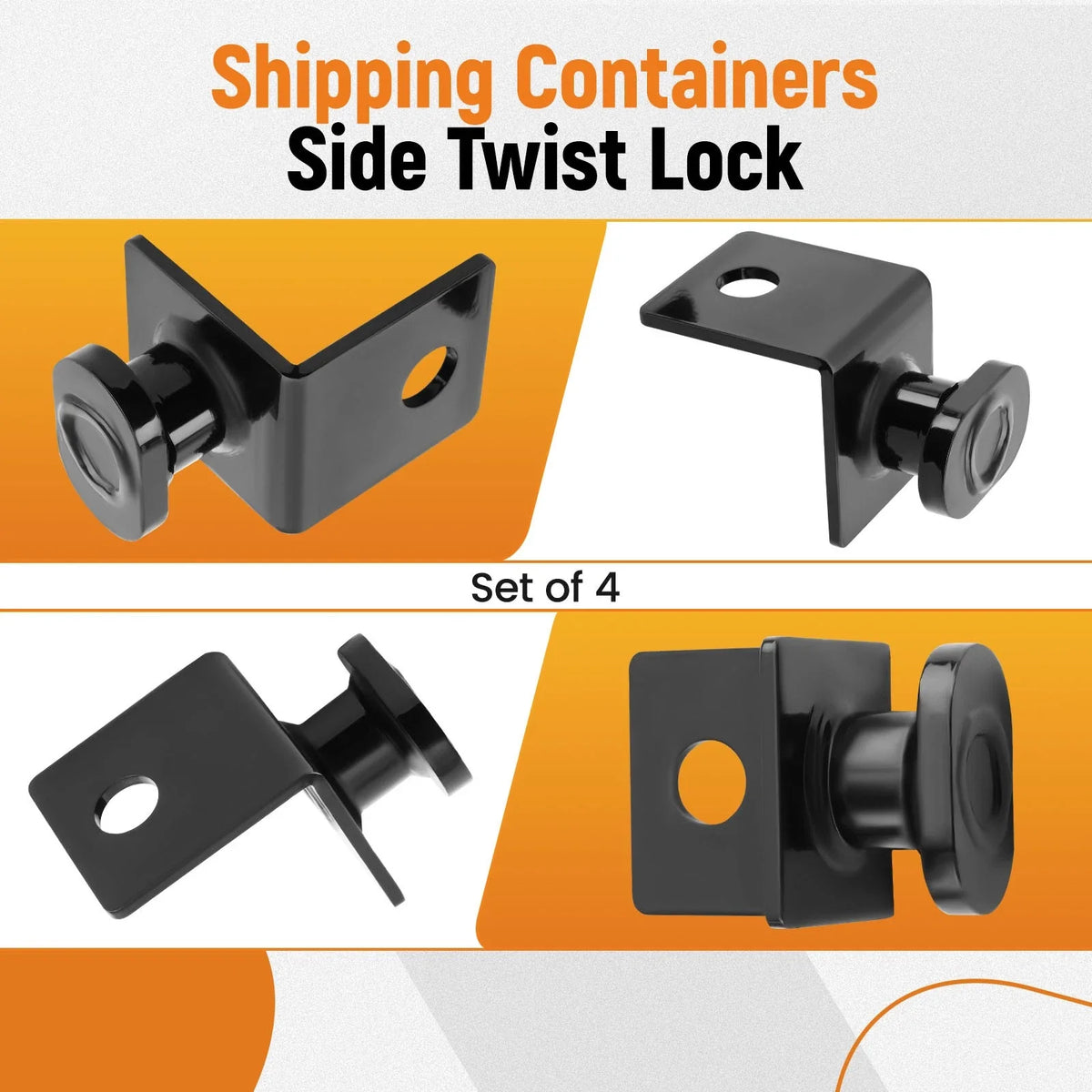 4-Piece Tie Down Set for Shipping Containers - Universal Fit