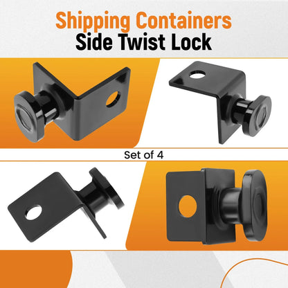 4-Piece Tie Down Set for Shipping Containers - Universal Fit