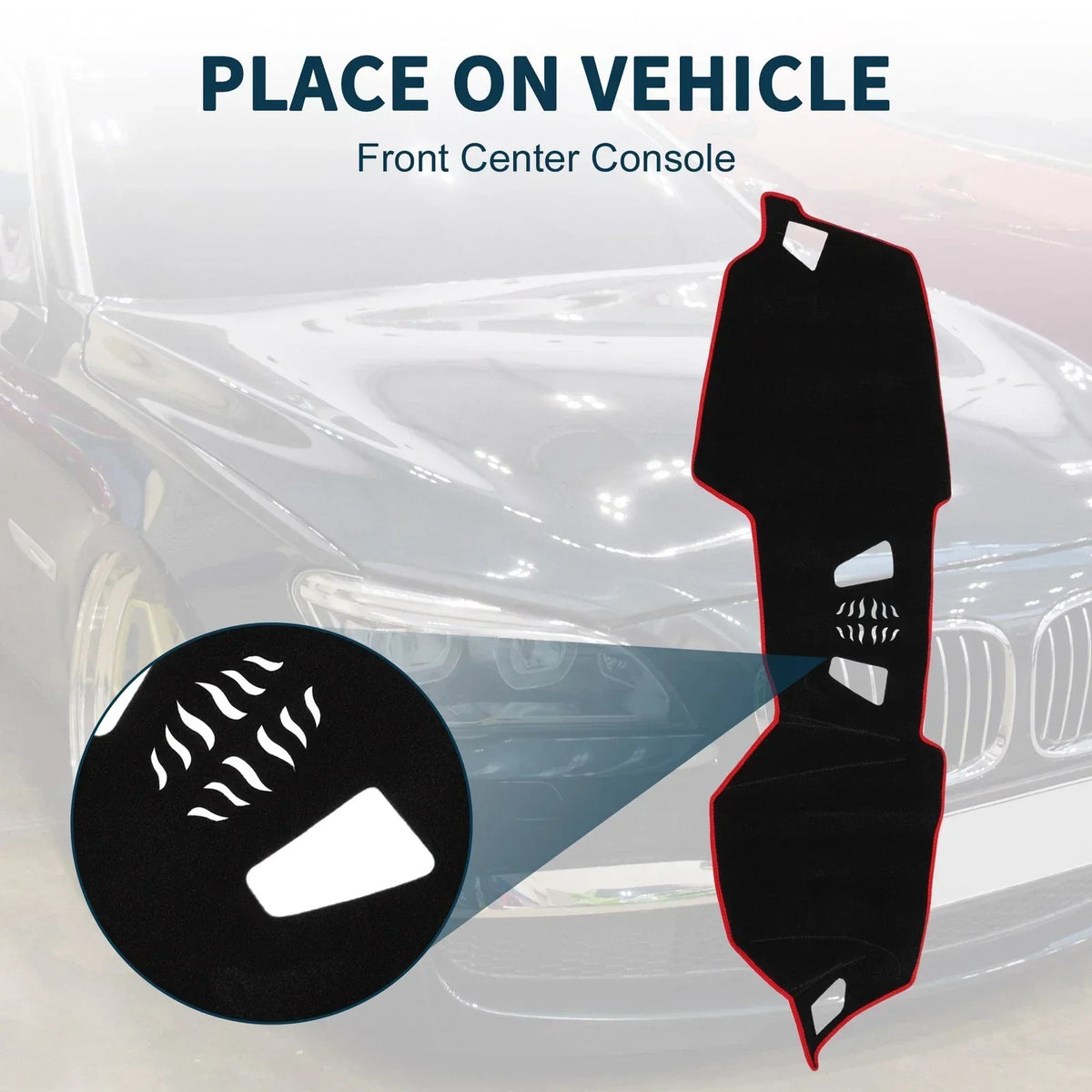 Dashboard Cover Mat - Black/Red for BMW 4 Series