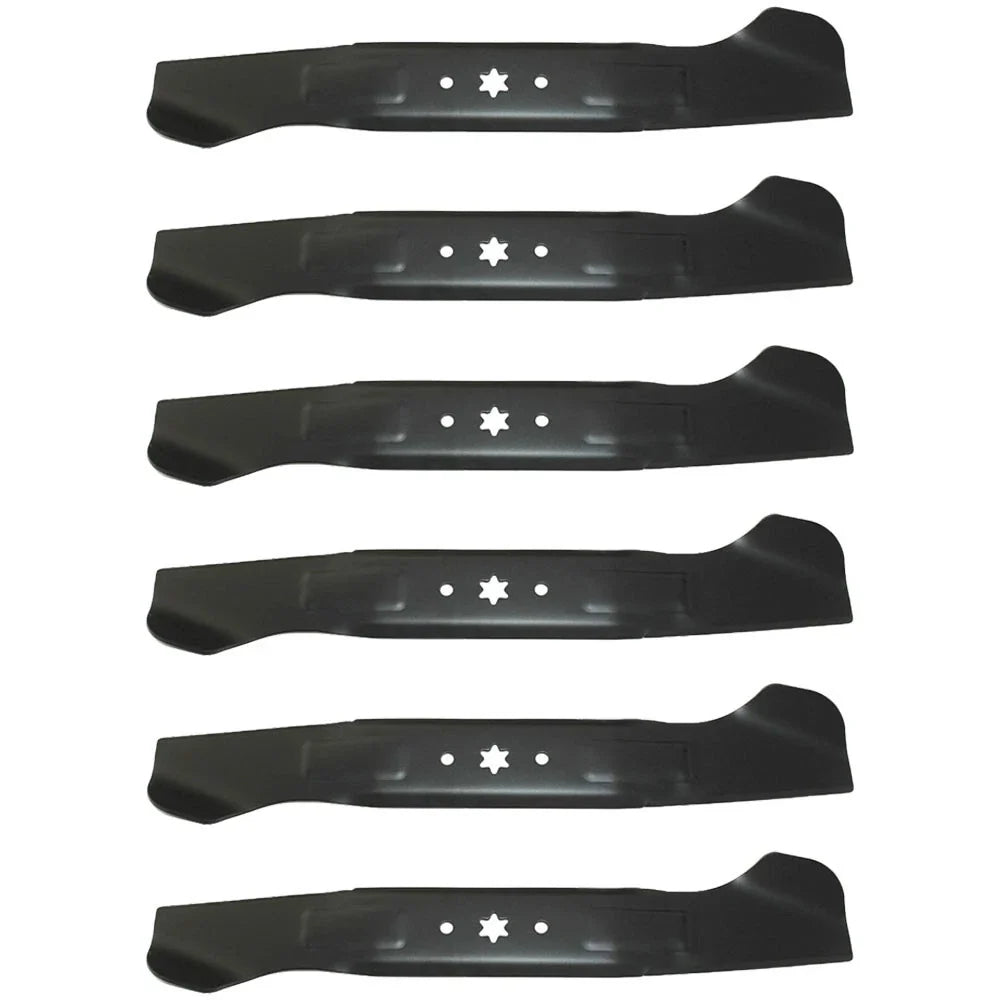 Set of 6 Replacement High Lift Mower Blades for 46" Deck