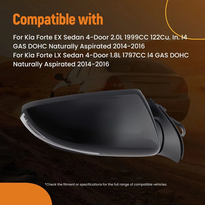Heated Passenger Mirror for Kia Forte EX/LX (2014-2016) 87620A7210