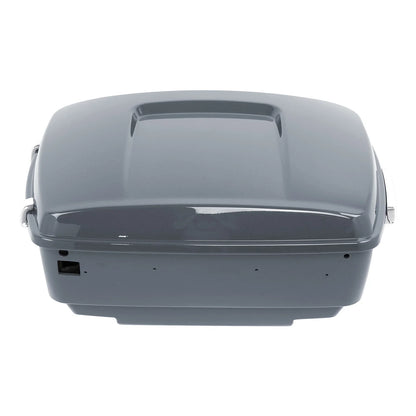Trunk Backrest Plate Mount Rack - Harley Touring (2014–2026) - Gunship Gray
