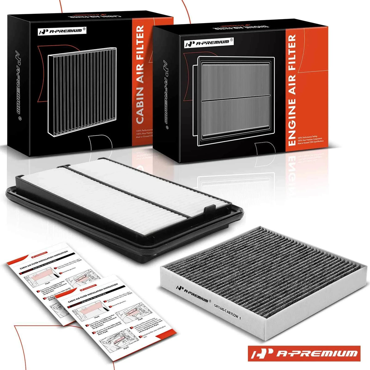 Engine and Activated Carbon Cabin Air Filter for Nissan Rogue Sport (2017–2022)