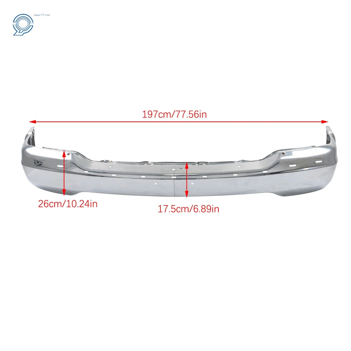 Chrome Split Front Bumper for Yukon 2000-2006 & Sierra 1500 1999-2002