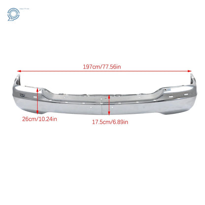 Chrome Split Front Bumper for Yukon 2000-2006 & Sierra 1500 1999-2002