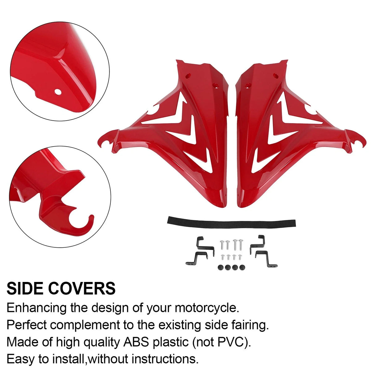 Side Frame Cover Panels for Honda CBR650R (2019–2021) Red