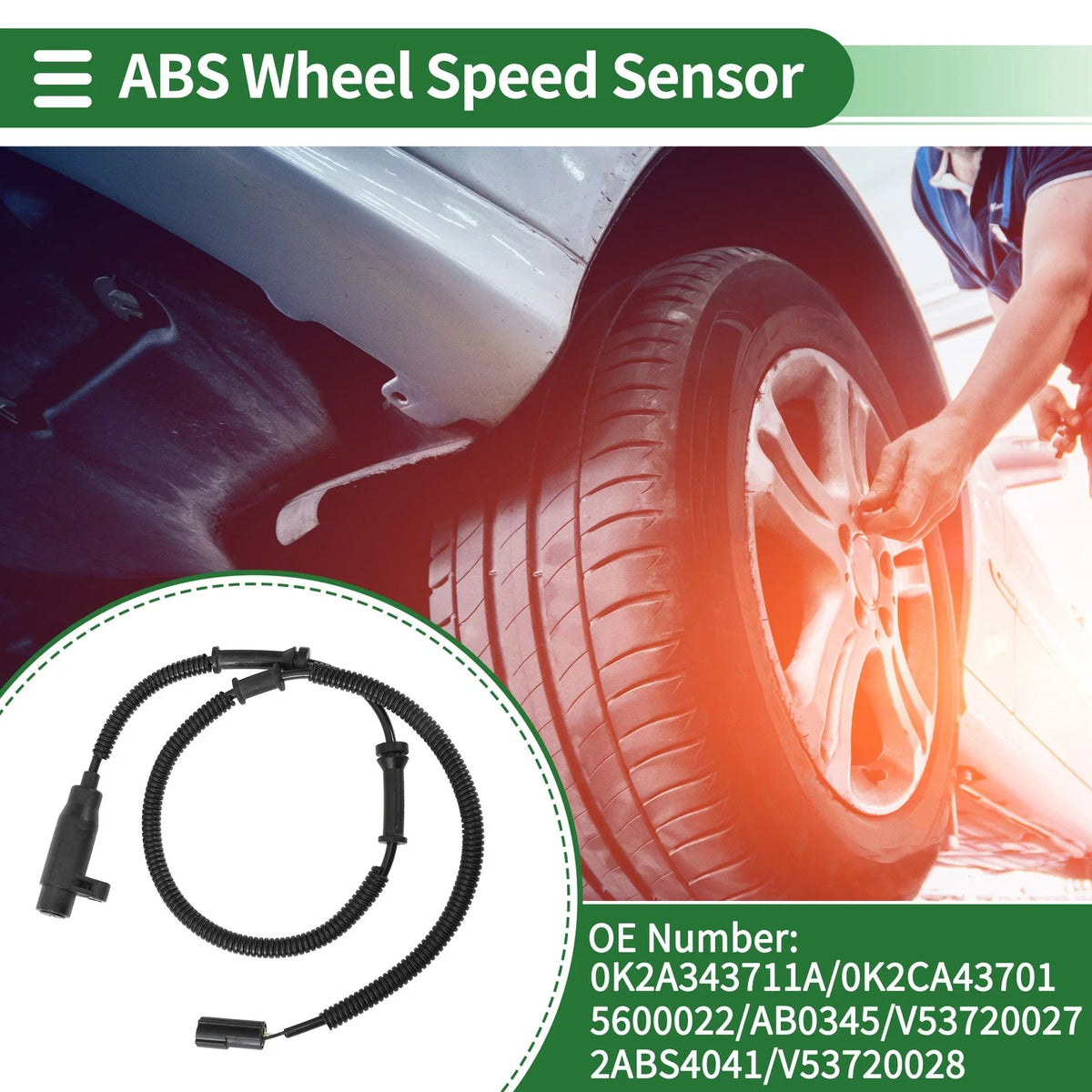 ABS Wheel Speed Sensor for Kia Sephia (1994–2001) 0K2A343711A/0K2CA43701