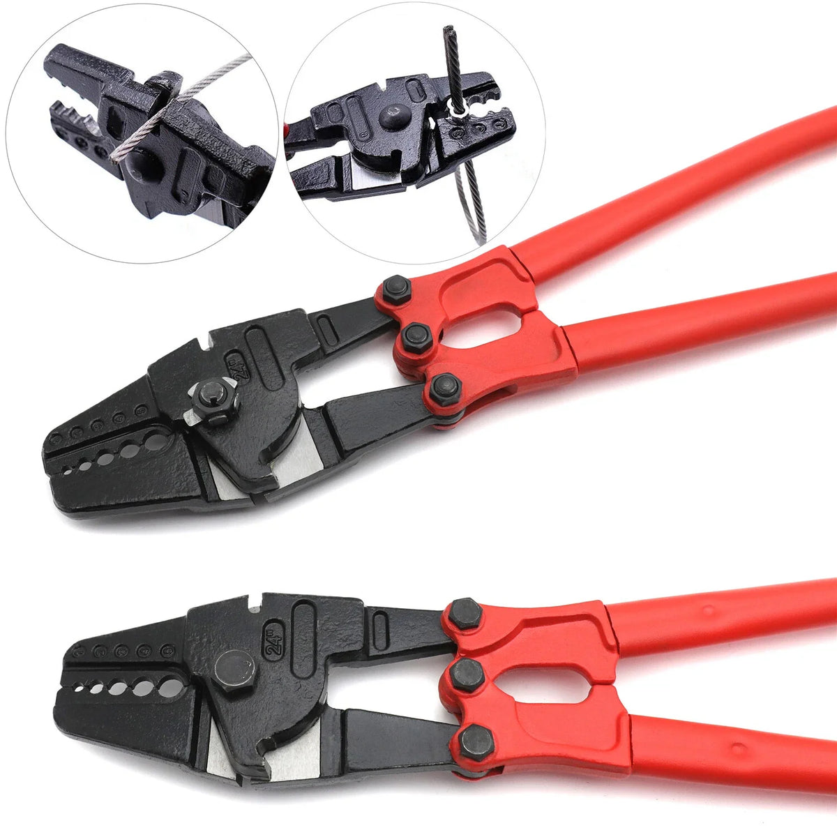 Hand Swager Tool 24" for Wire Rope Cable Swage 1/16"-3/16