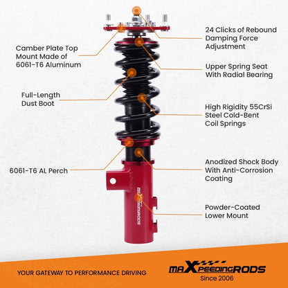 Adjustable Damper Full Coilovers 24-Step for Hyundai Veloster (2013-2015)