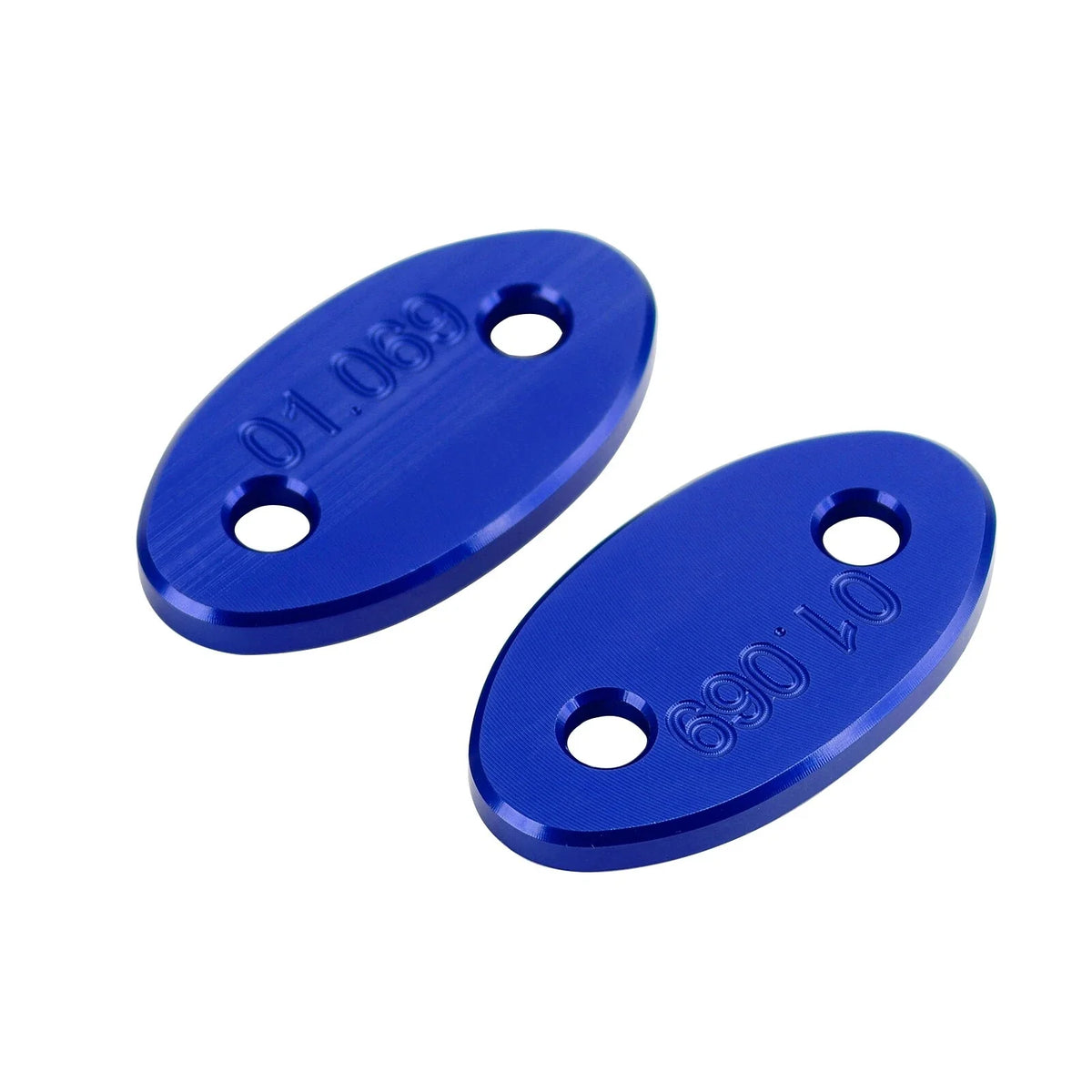 Mirror Block Off Plates in Blue for Yamaha YZF-R1 2007-2014