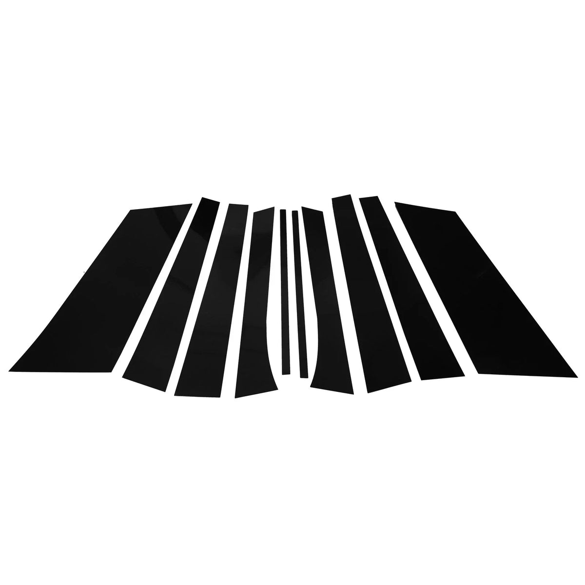 10 Pcs Door Pillar Window Trim for Buick Enclave (2007–2014) Black