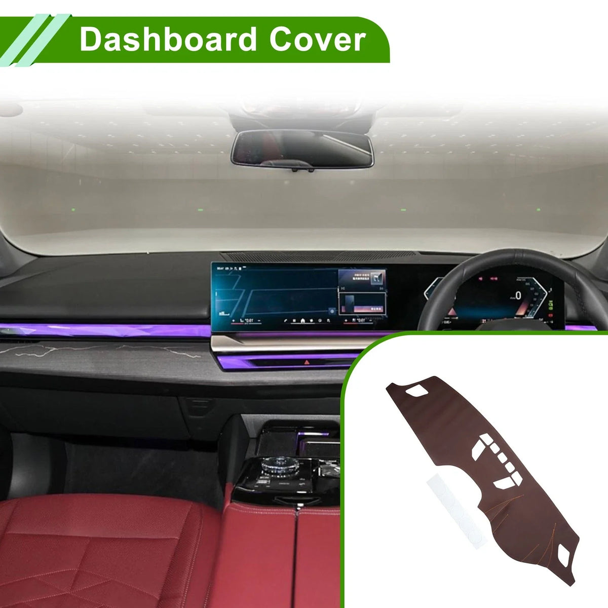 Dashboard Cover for BMW X1 (2016–2019) Dash Mat Carpet Brown