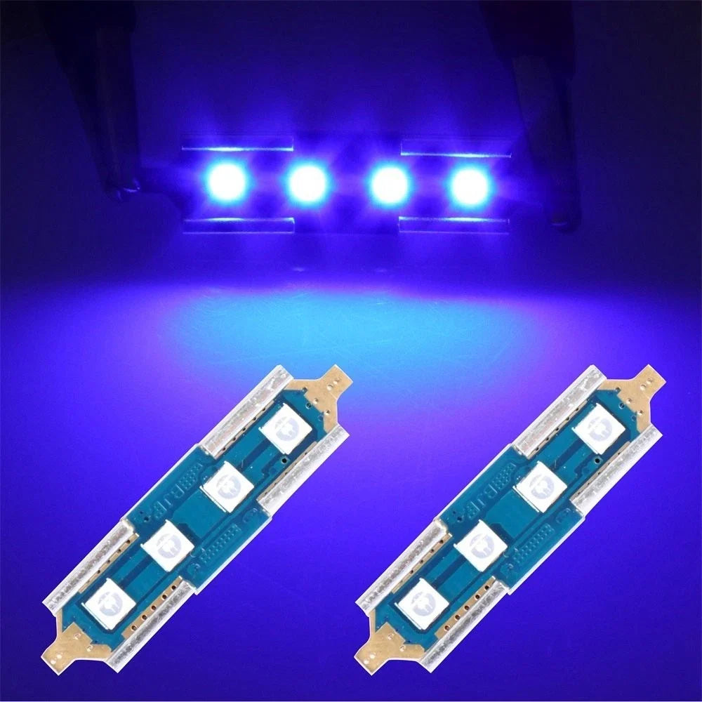 Set of 2 Festoon LED Bulbs 36mm for Vehicle Interior (3014-4-SMD)
