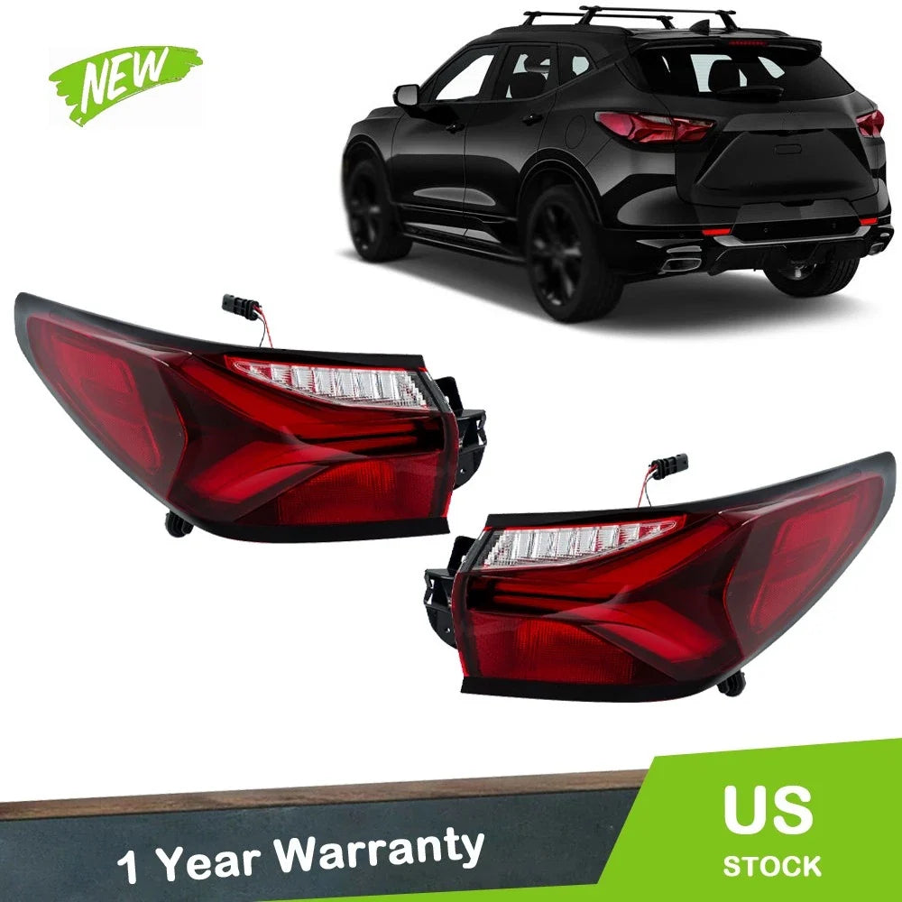2X Tail Light Assembly for Chevrolet Blazer (2019–2022) Black LED