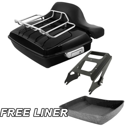 Chopped Trunk Mount Rack Backrest Pad for Harley Touring (2009-2013)