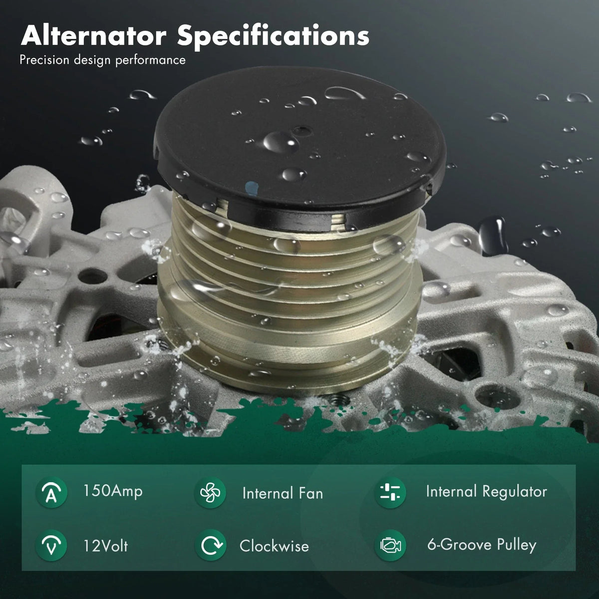 150A Alternator for C250 L4 1.8L (2012–2015) Mercedes-Benz 014-154-15-02