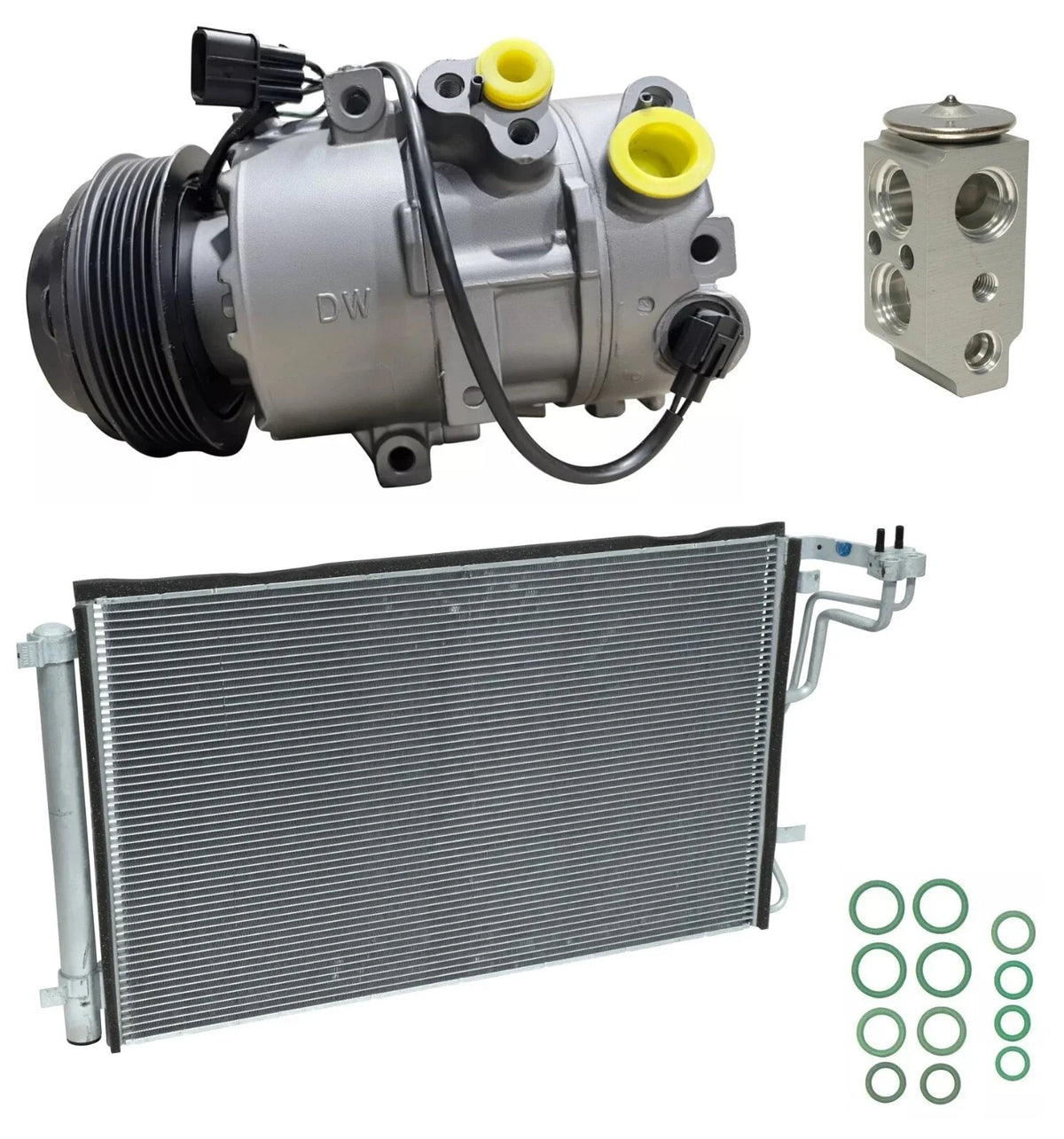 AC Compressor Kit With Condenser for Hyundai Kona 2.0L (2021–2023)