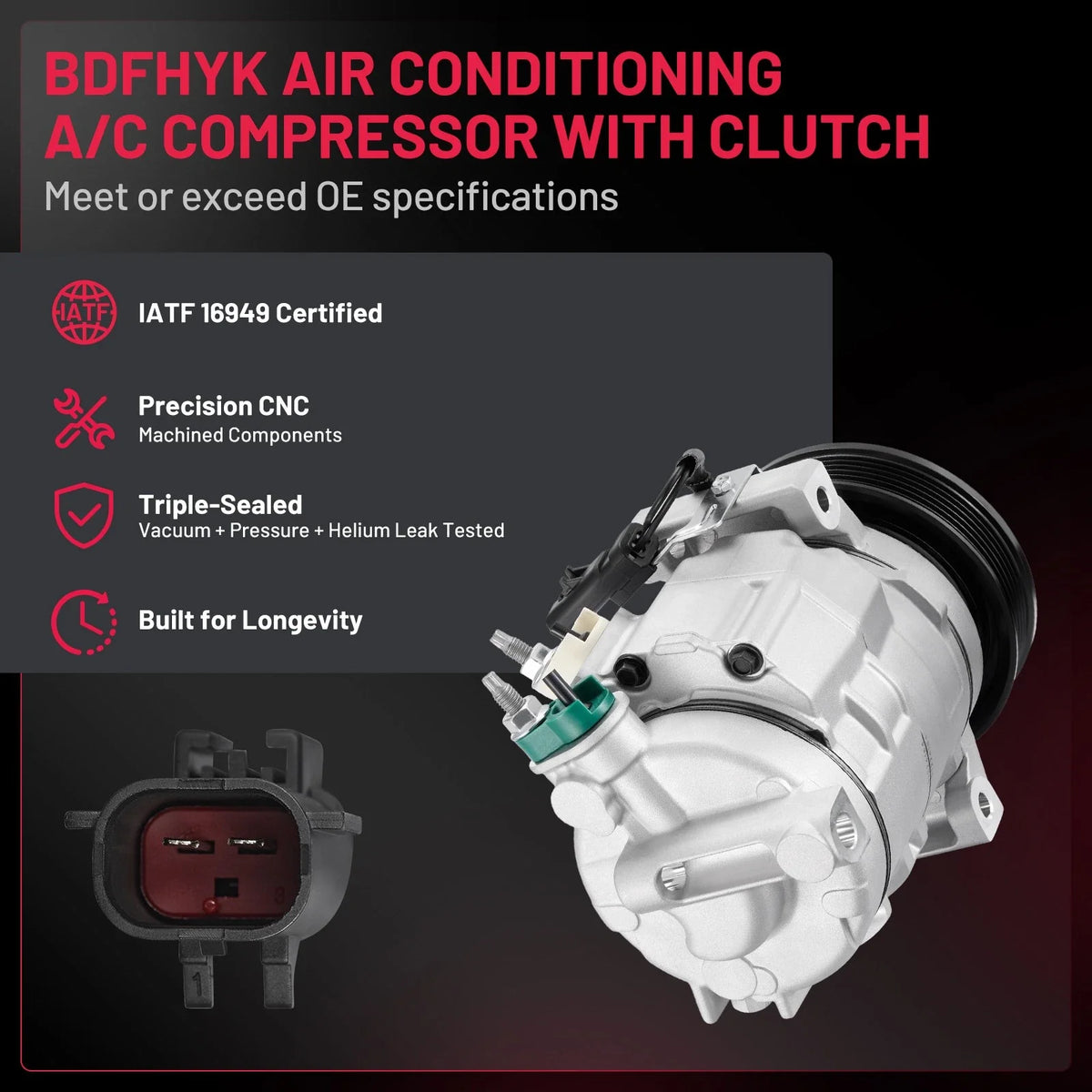2011-2015 AC Compressor for Dodge Durango, Jeep Grand Cherokee 98314