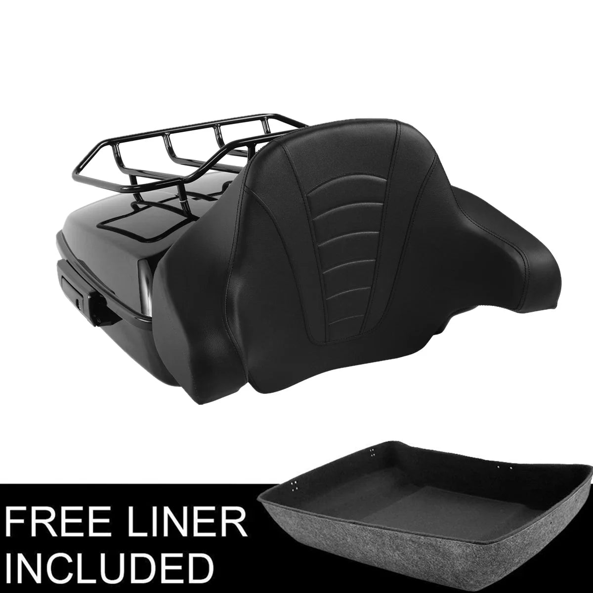 Chopped Trunk Backrest Pad for Harley Touring 2014-2026
