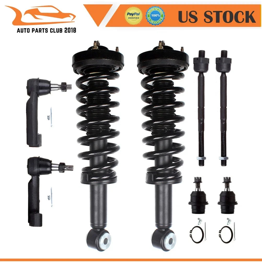 Tie Rod, Front Struts & Inner/Outer Ball Joints for Ford F-150 2009-2013