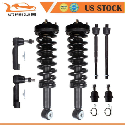 Tie Rod, Front Struts & Inner/Outer Ball Joints for Ford F-150 2009-2013