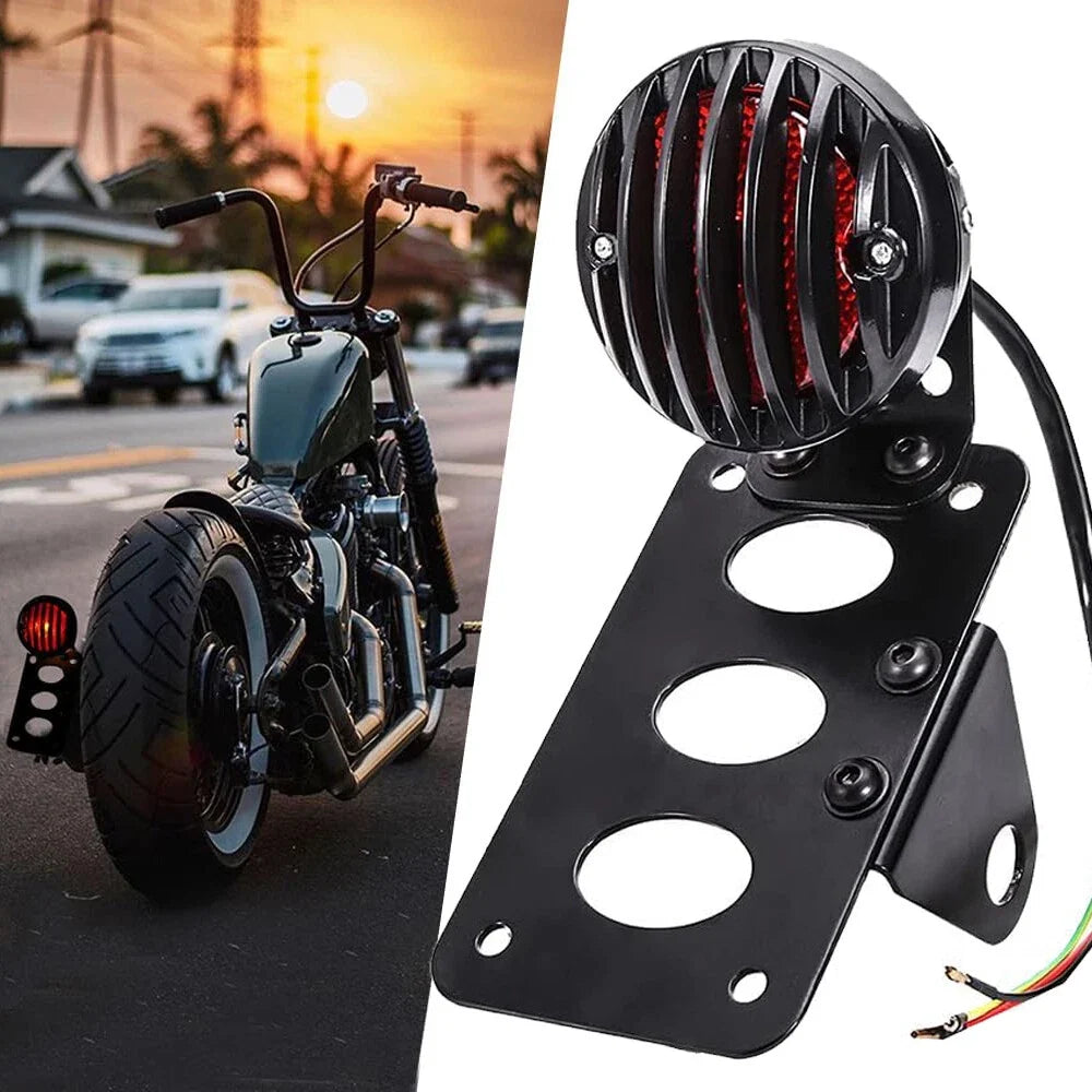 Brake Tail Light and Side Mount License Plate Bracket for Harley