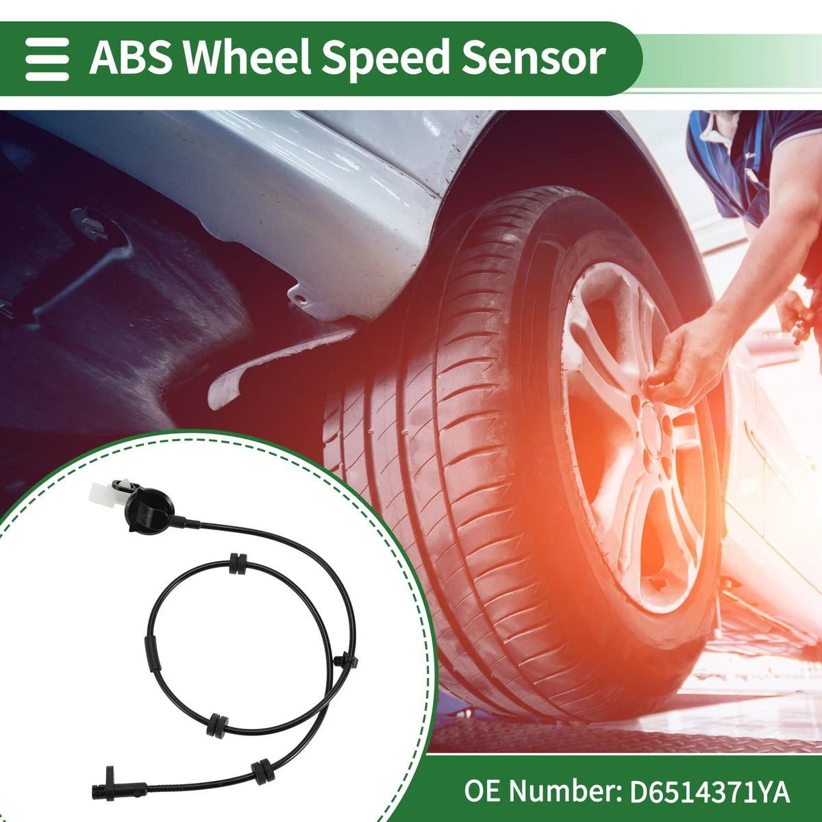 ABS Wheel Speed Sensor D6514371YA for Mazda 2 (2008–2015)