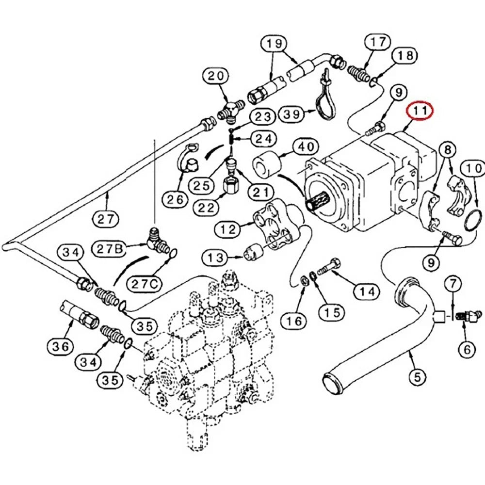 Hydraulic Pump for Case Backhoes (87433897)