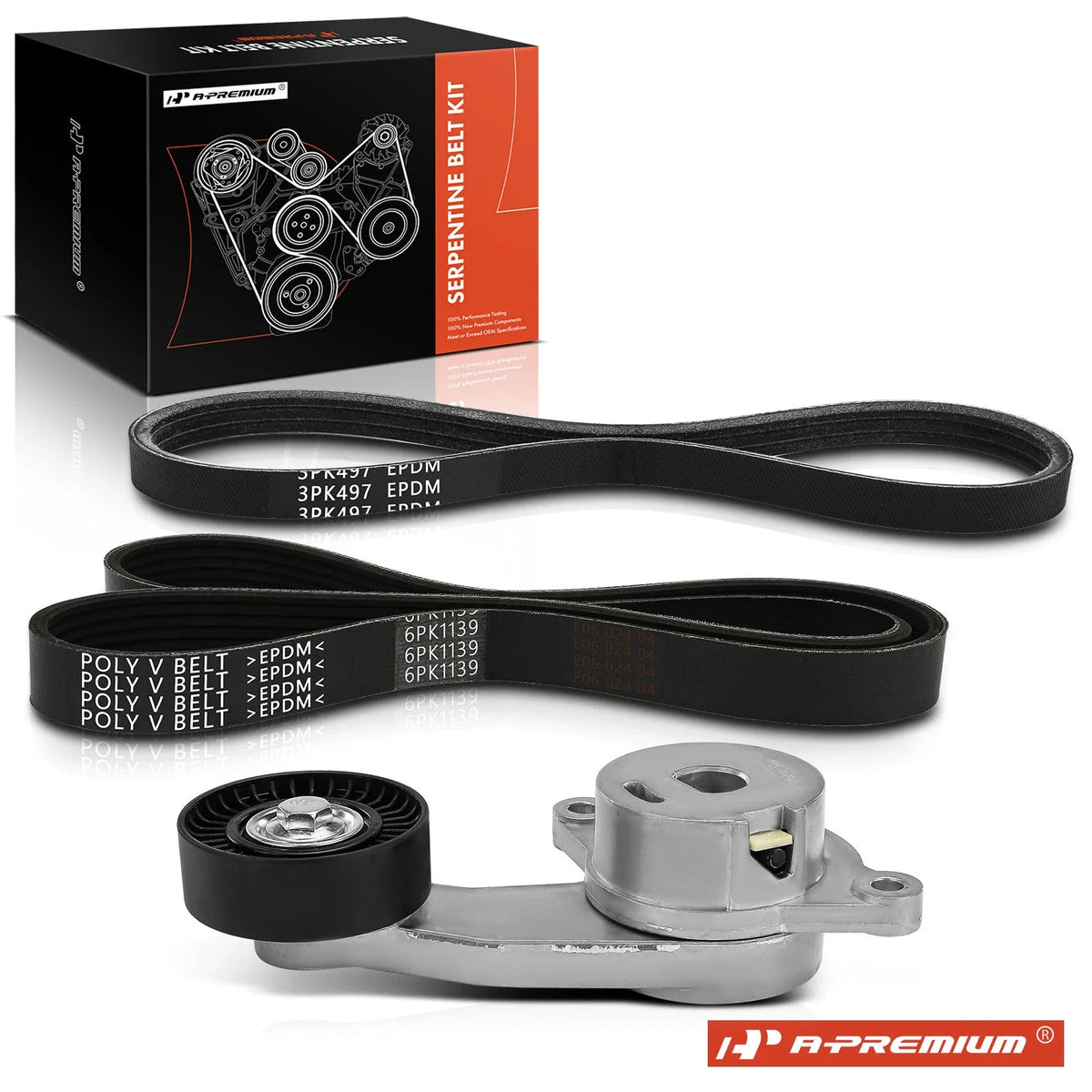 3X Serpentine Belt Drive Component Kit for Ford Escape Fusion (2009–2012)