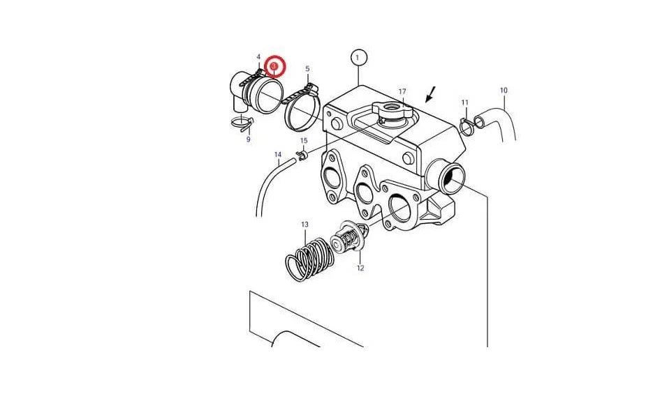 Cooling System Exchanger End Cover for Volvo MD2010 MD2020 MD2030 (B C D)