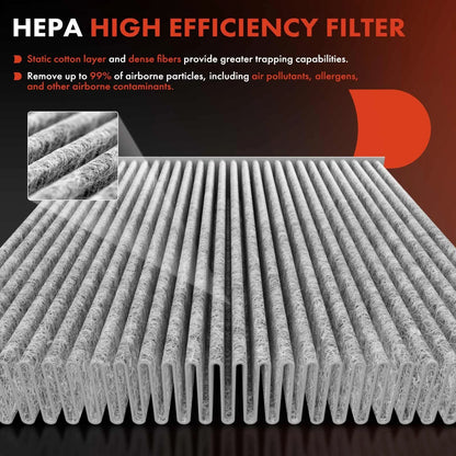 2X Activated Carbon Cabin Air Filters for Nissan Versa 2007-2019