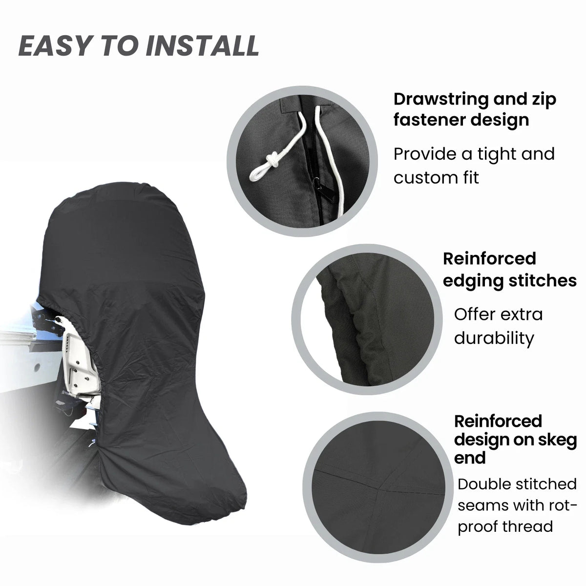 Outboard Motor Engine Storage Cover for Mercury 60 EFI CT (25")