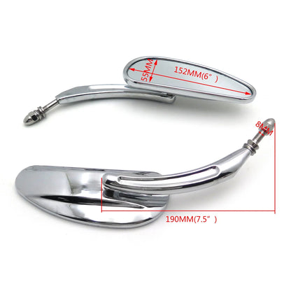 Chrome Mirror Set for Harley Models (1982–Present)
