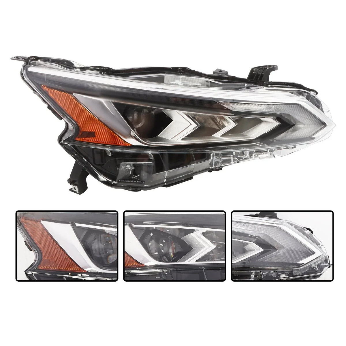 Projector Headlight LED Chrome for Nissan Altima 2019-2022