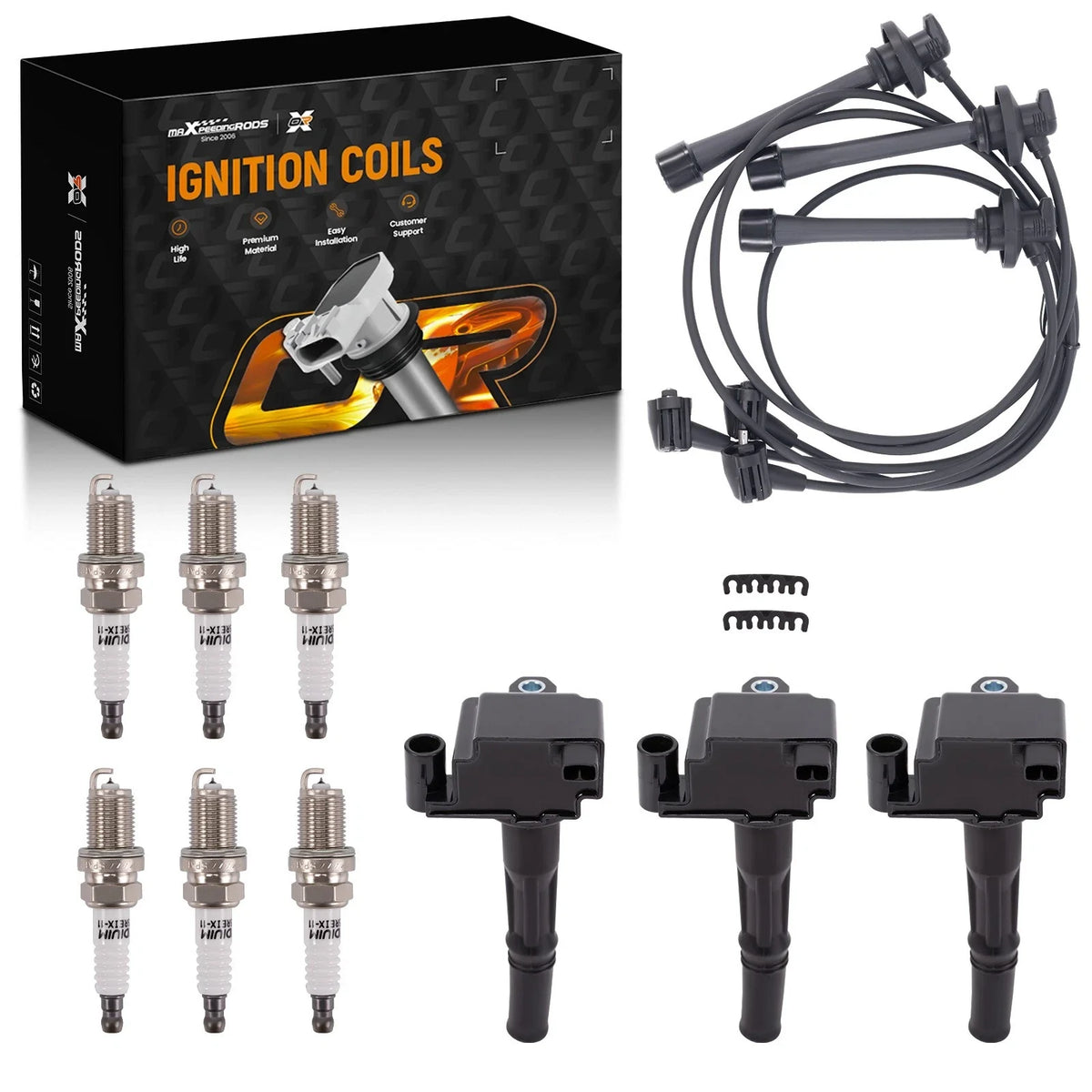 Ignition Coils & Spark Plug Wires Set for Toyota 4Runner 1996–2002