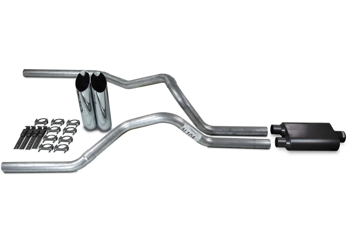 Exhaust Kit 2.5" Dual with 2 Chamber Muffler for Ford F-150 1987-1997