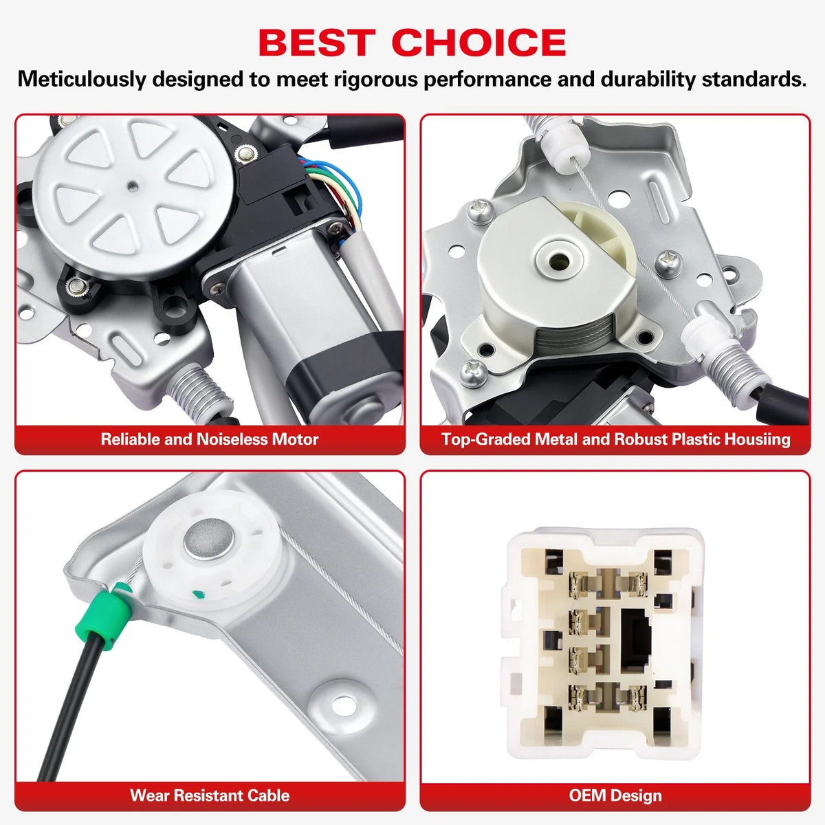 Front Left Power Window Regulator and Motor for 2003-2007 Nissan Murano