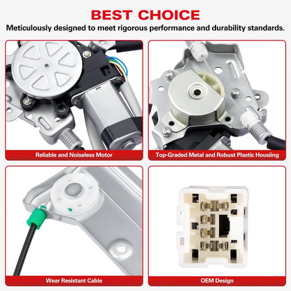 Front Left Power Window Regulator and Motor for 2003-2007 Nissan Murano