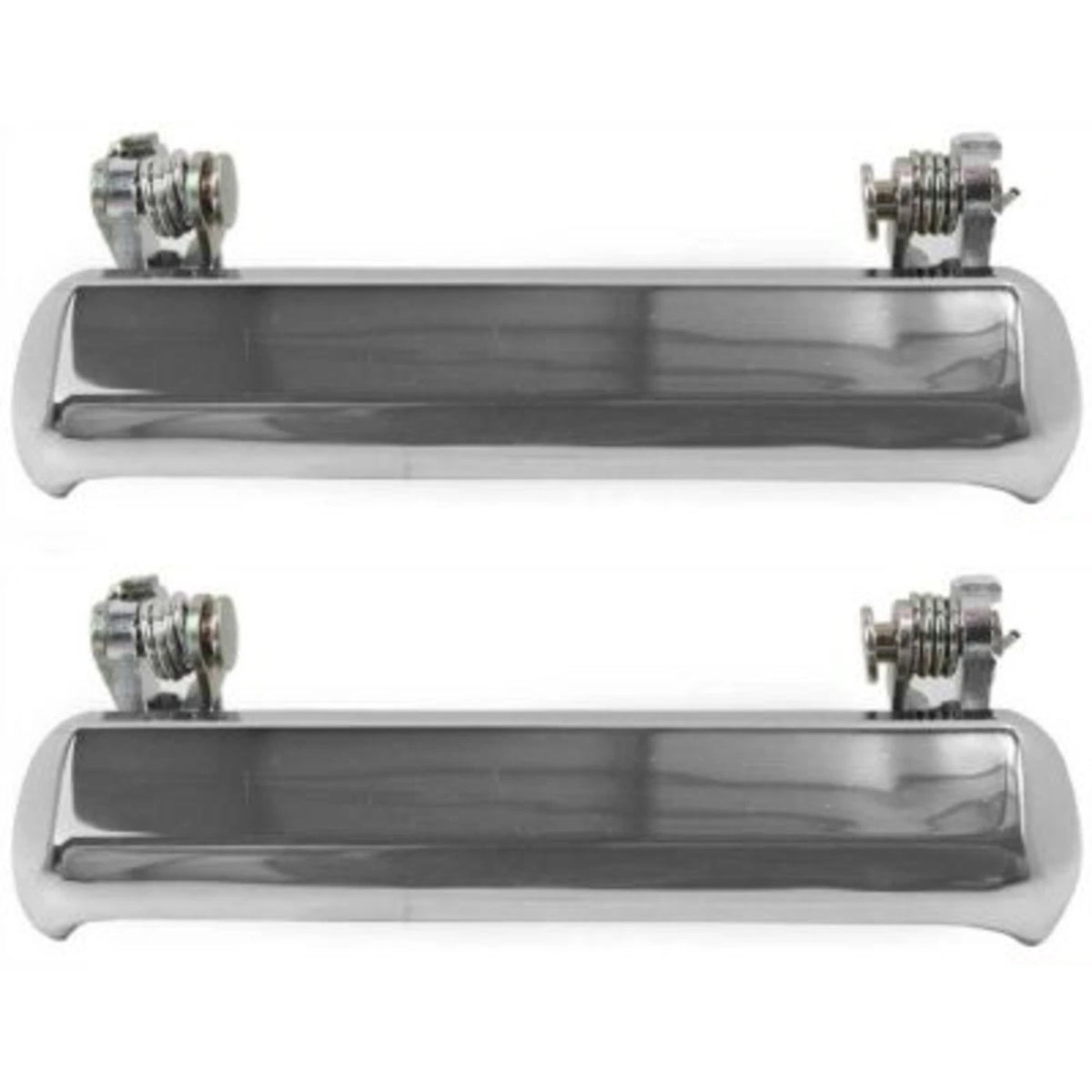 Set of 2 Exterior Door Handles for Nissan 720 (1980–1986) Chrome Plastic