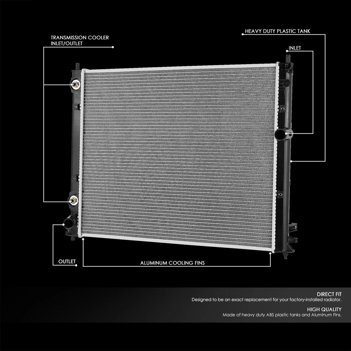 Aluminum Replacement Radiator for Cadillac CTS (2009–2015) DPI 13285