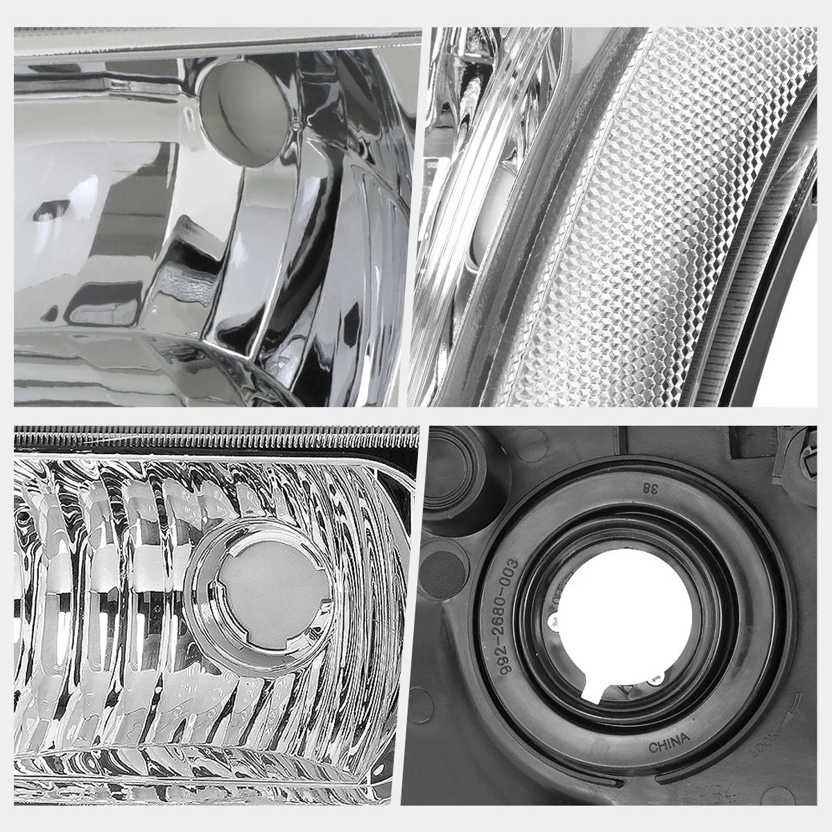 2003-2006 Chevy Silverado/Avalanche Set of 2 Clear Corner Headlight Lamps