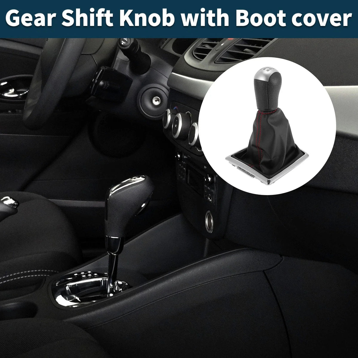 5 Speed Manual Gear Shifter Knob with Cover for Ford Focus (2004–2008)