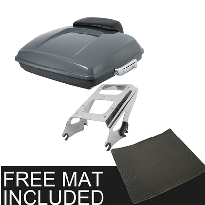 Trunk Pad Mount Rack - Gunship Gray for Harley Touring 2009–2013