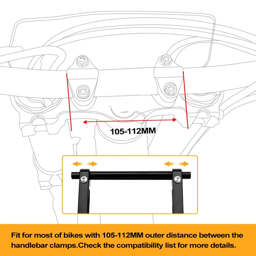 Handlebar Extender Mount GPS Holder Bracket for KTM 125-530 SX/SX-F/EXC/EXC-F (2003–2023)